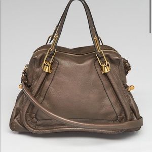 Chloe Rock Pebbled Leather Medium Paraty Bag